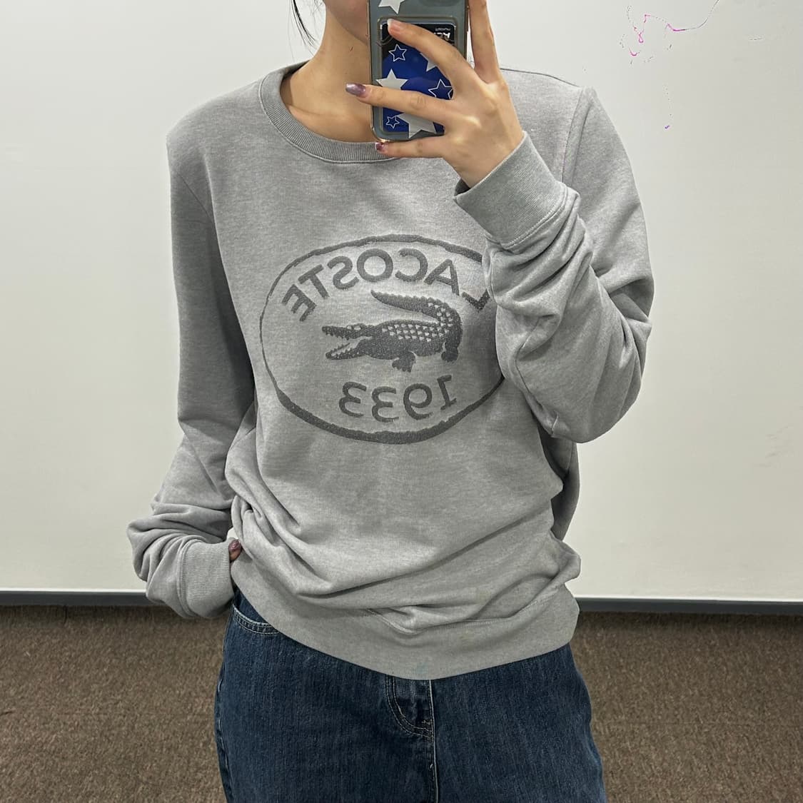 Lacoste 라코스테 1933로고 그레이 맨투맨 상품이미지1