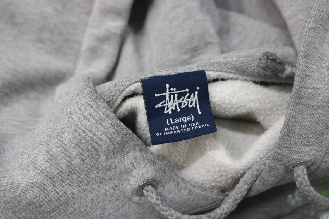 스투시 90s 빈티지 크라운 스컬 백로고 그레이 후드티 (L) 상품이미지9
