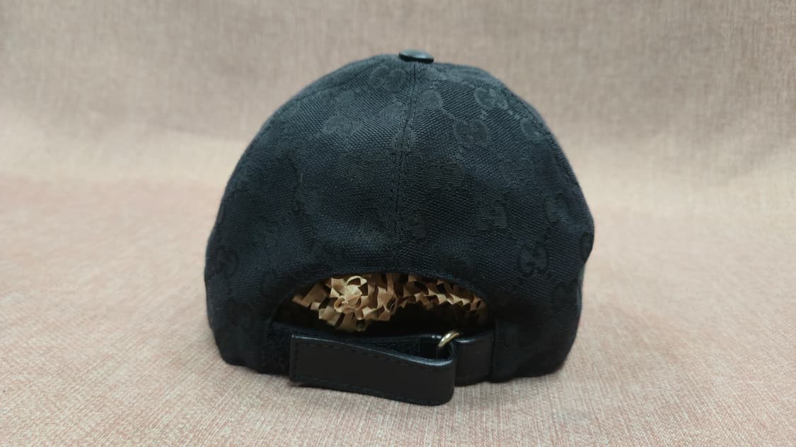 구찌 정품 -스몰 웹 블랙 오리지널 GG 캔버스 베이스 볼 캡 상품이미지4