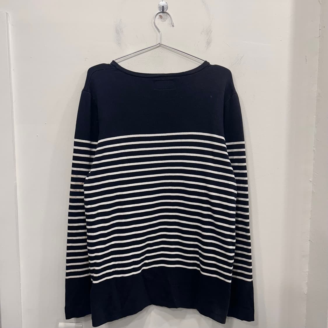 더블알엘 네이비 스트라이프 니트 슬리브 상품이미지7