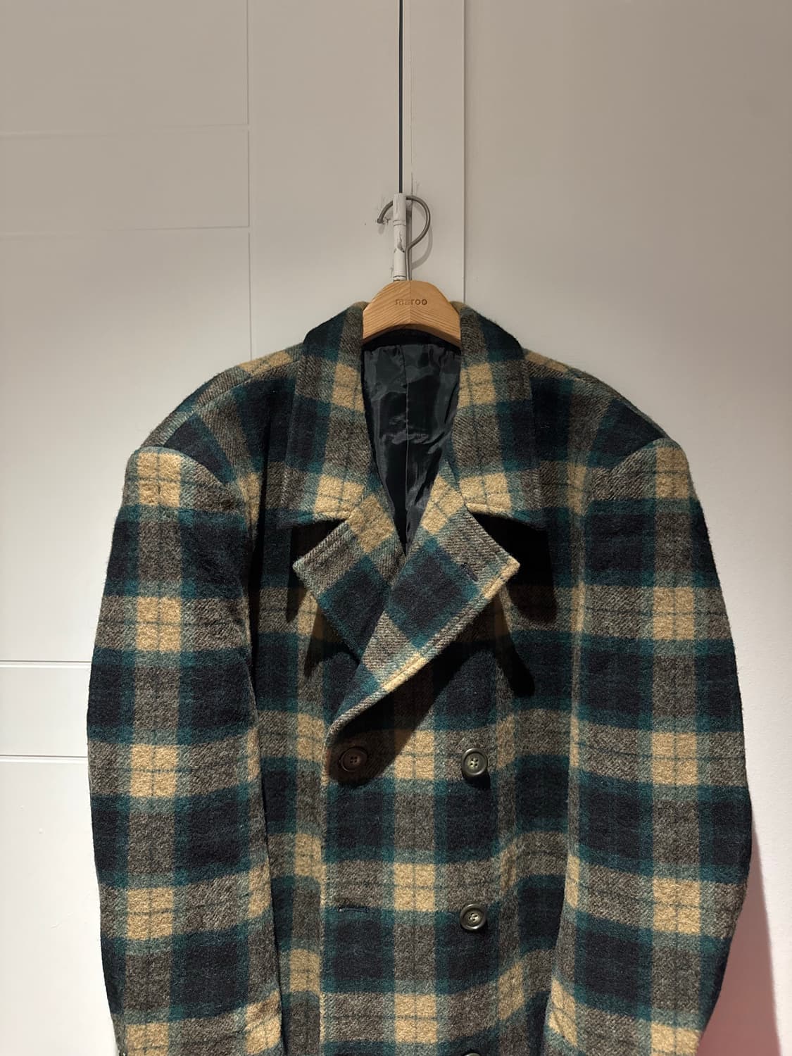 빈티지 체크더블코트 상품이미지2