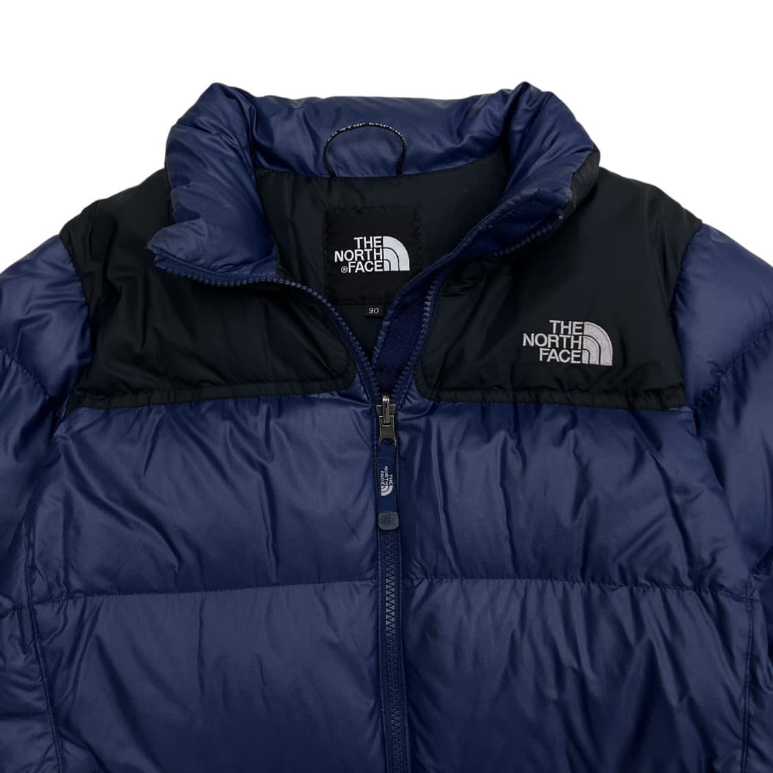 노스페이스 로고 블랙배색 네이비 패딩 90 ( 여성용 ) 상품이미지4