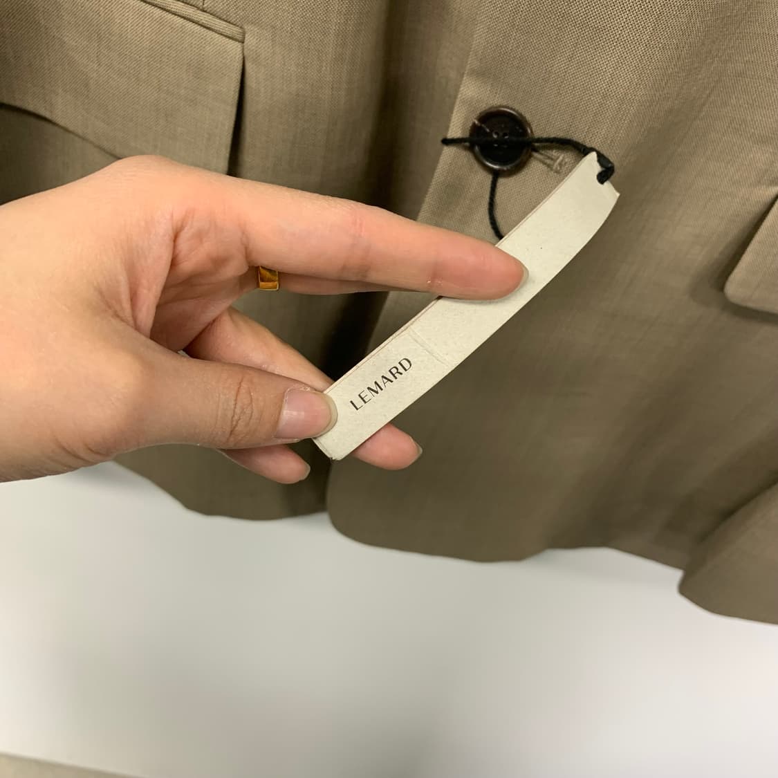 르마드 베이지 버튼 싱글 블레이저 자켓 상품이미지7