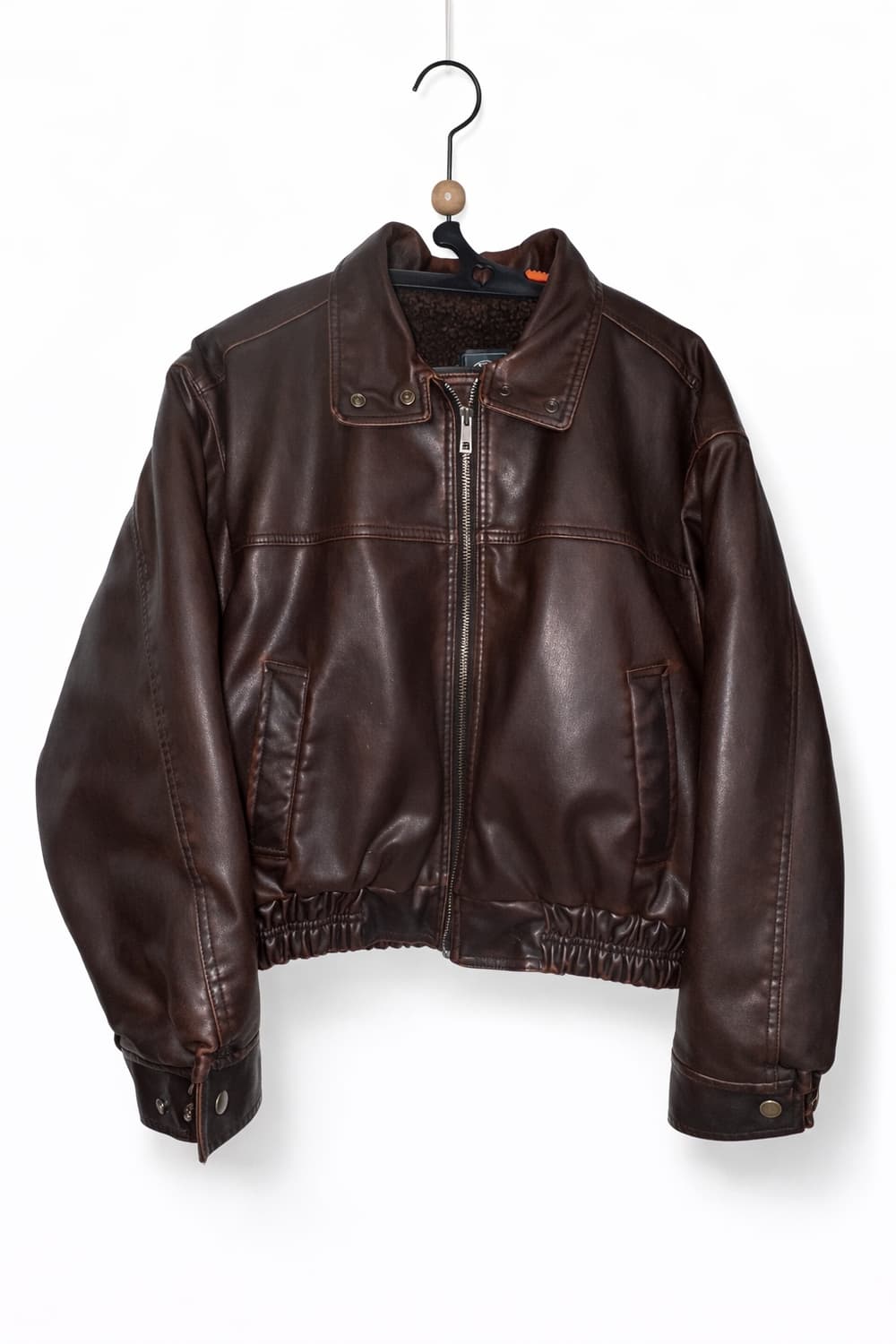 개따뜻한 브라운 레더 블루종 상품이미지1