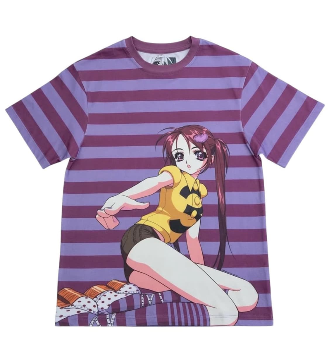 유민하 반팔 티셔츠 Purple Stripe "3" T-S 상품이미지1