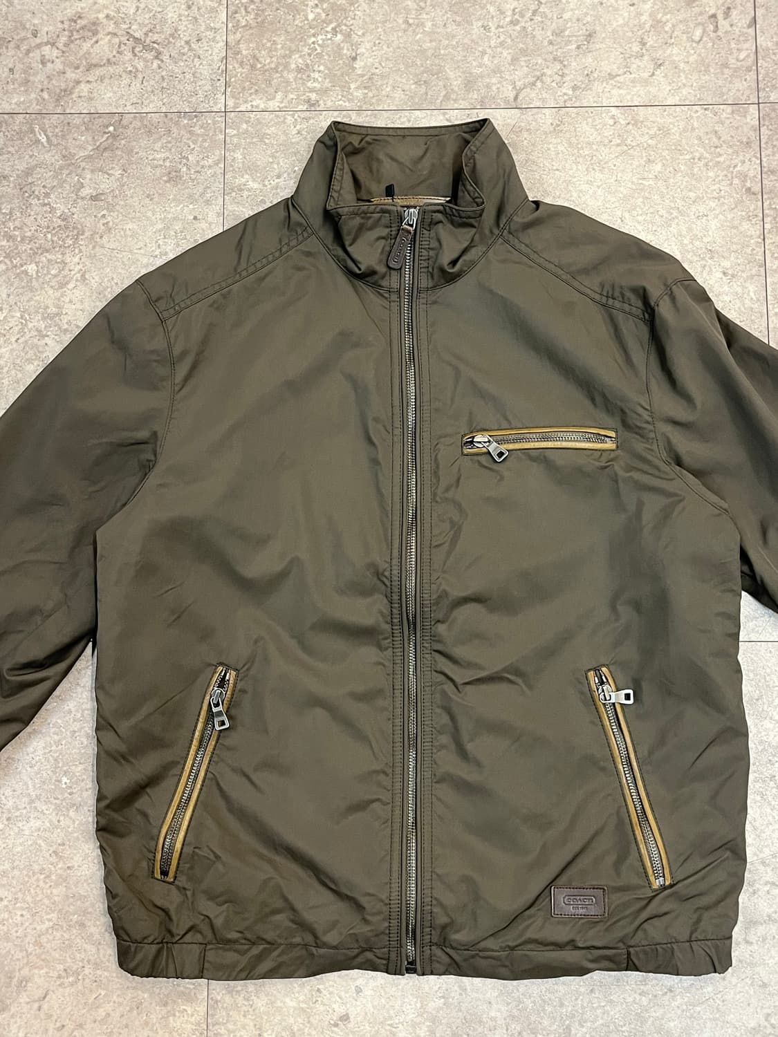 코치 헤링턴 집업 자켓 카키 S #csz2363 상품이미지6