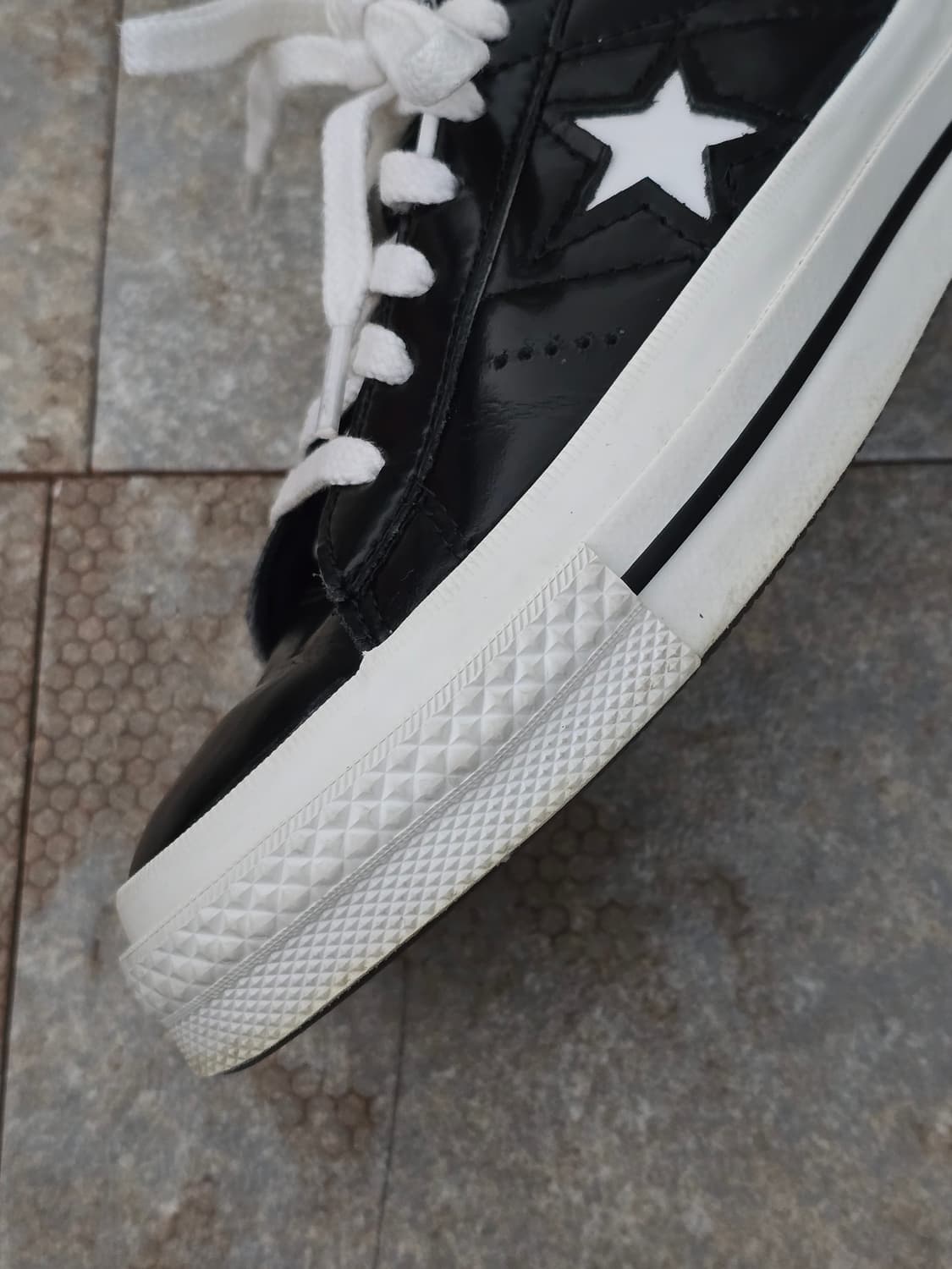 (220)컨버스 원스타 한별 블랙 로우  상품이미지4