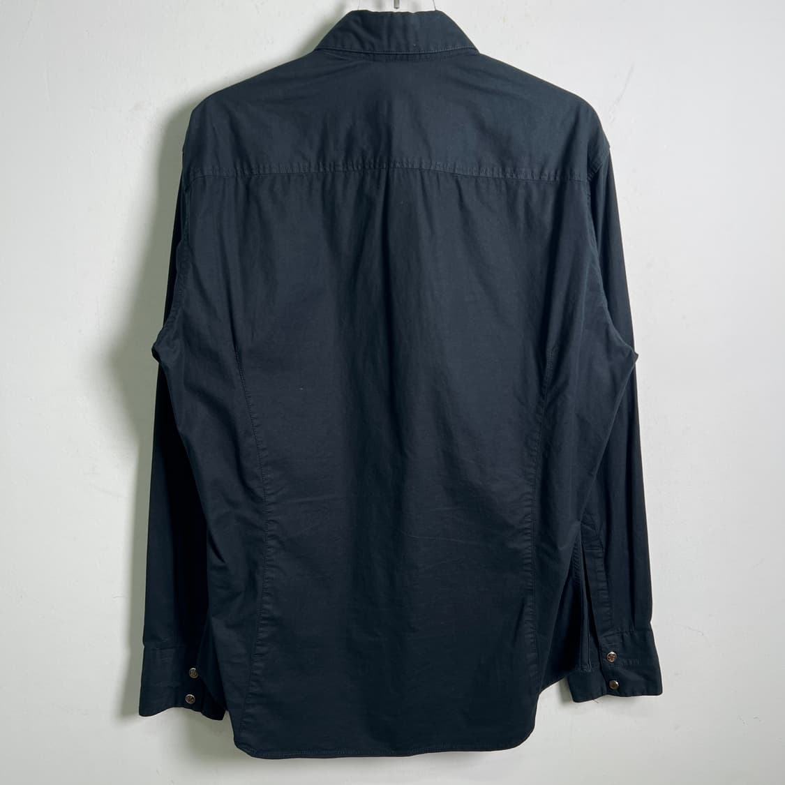 KENZO 겐조 블랙 플리츠 디테일 블랙 셔츠 L 상품이미지6