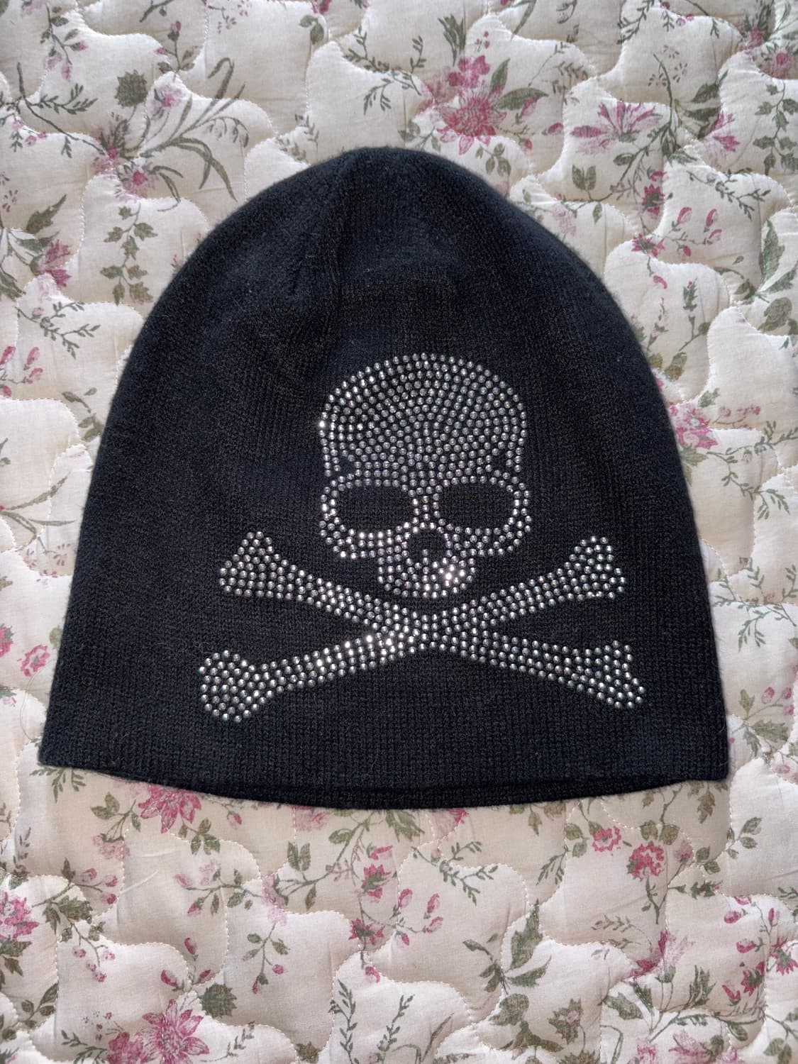 스컬 해골 핫픽스 비니 블랙 상품이미지1