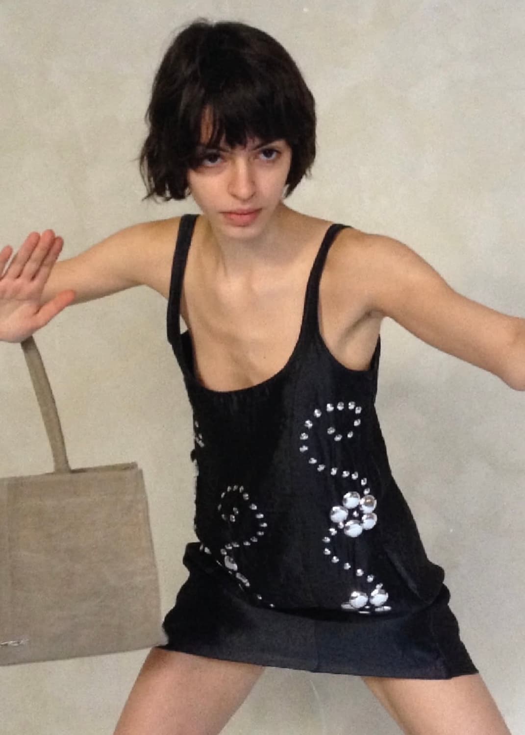 [XS,S,M]기마구아스 Claude 스터드 미니 드레스 상품이미지7