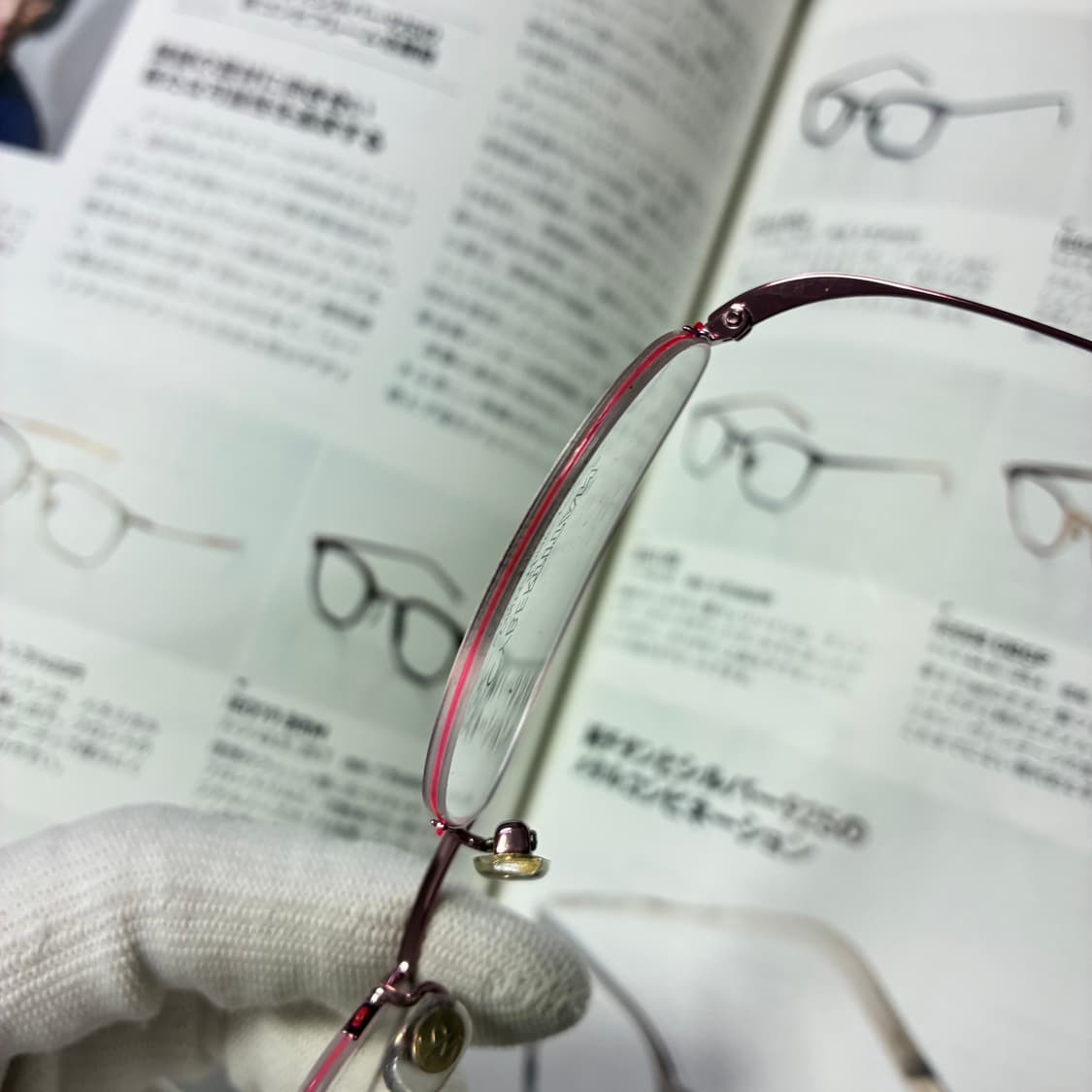 SANTA MONICA 산타모니카 반무테 티타늄 핑크 안경 상품이미지4