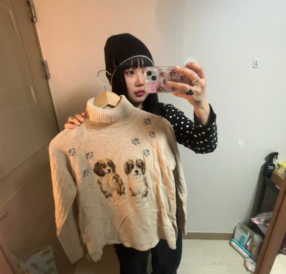 강아지 터틀넥 니트 상품이미지1