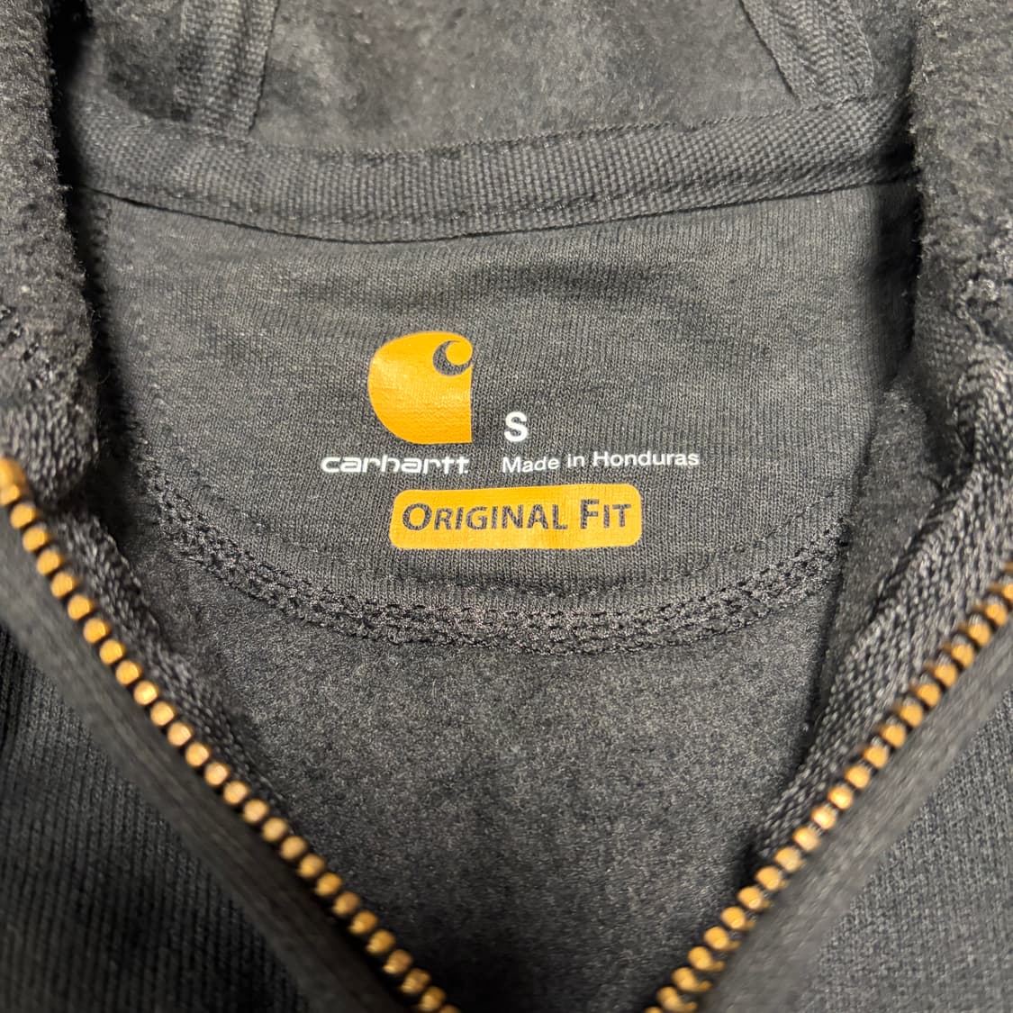 칼하트 오리지널핏 블랙 기모 후드집업 상품이미지4