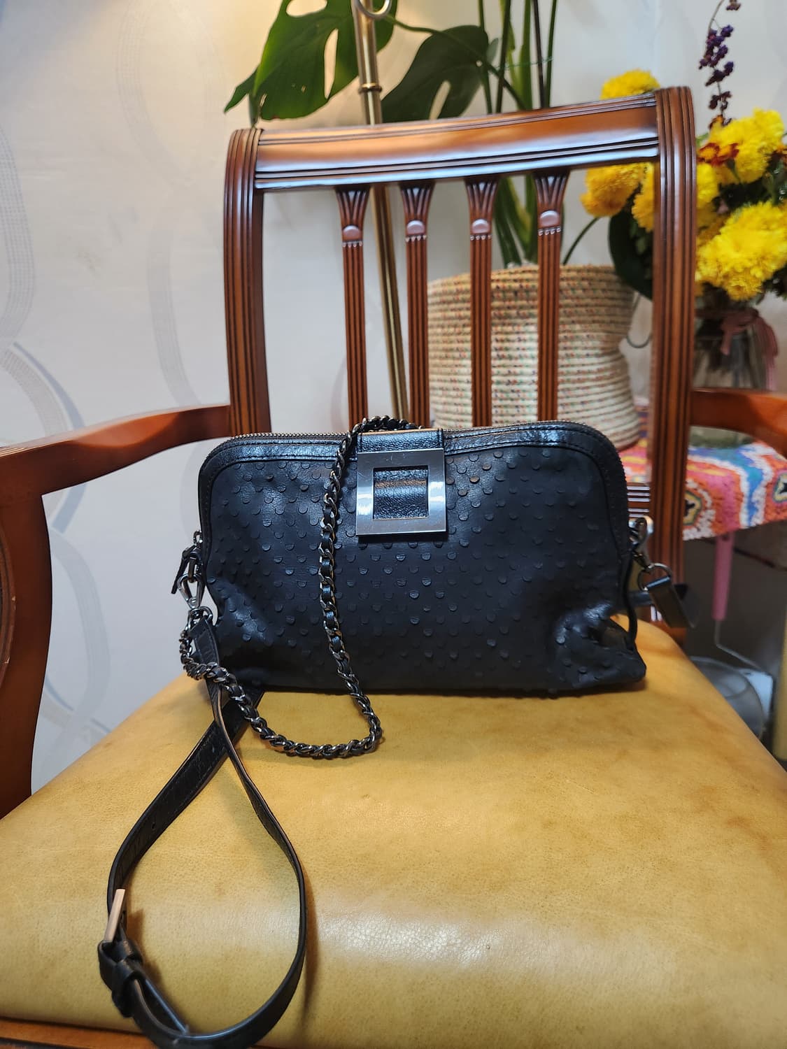 한섬루즈앤운지 블랙 체인 숄더백 가방 상품이미지1