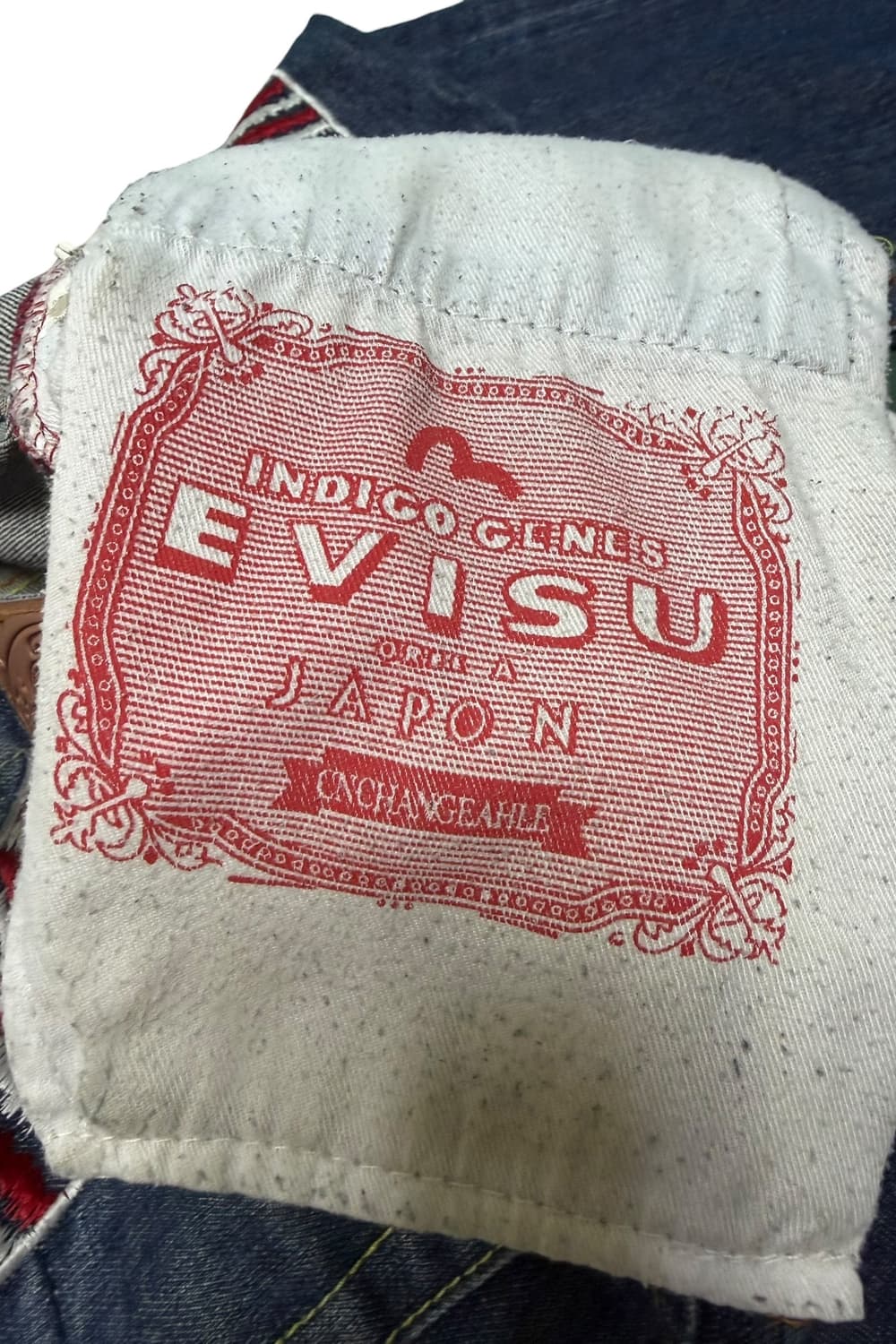 에비수 재팬 자수 백로고 데님 팬츠 상품이미지6