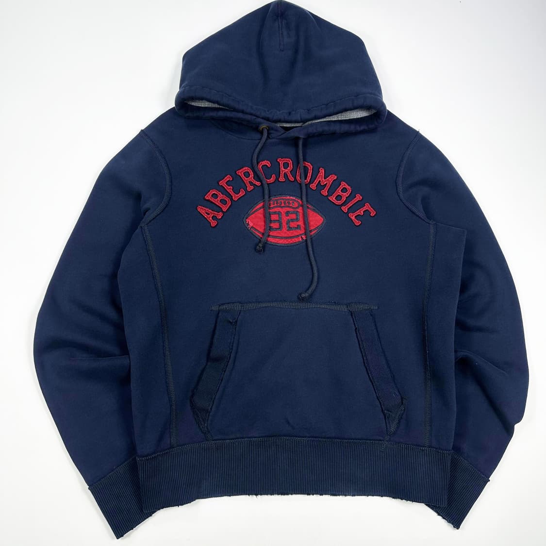 아베크롬비 올드스쿨 레터링 네이비 후드티 (XL) 상품이미지2