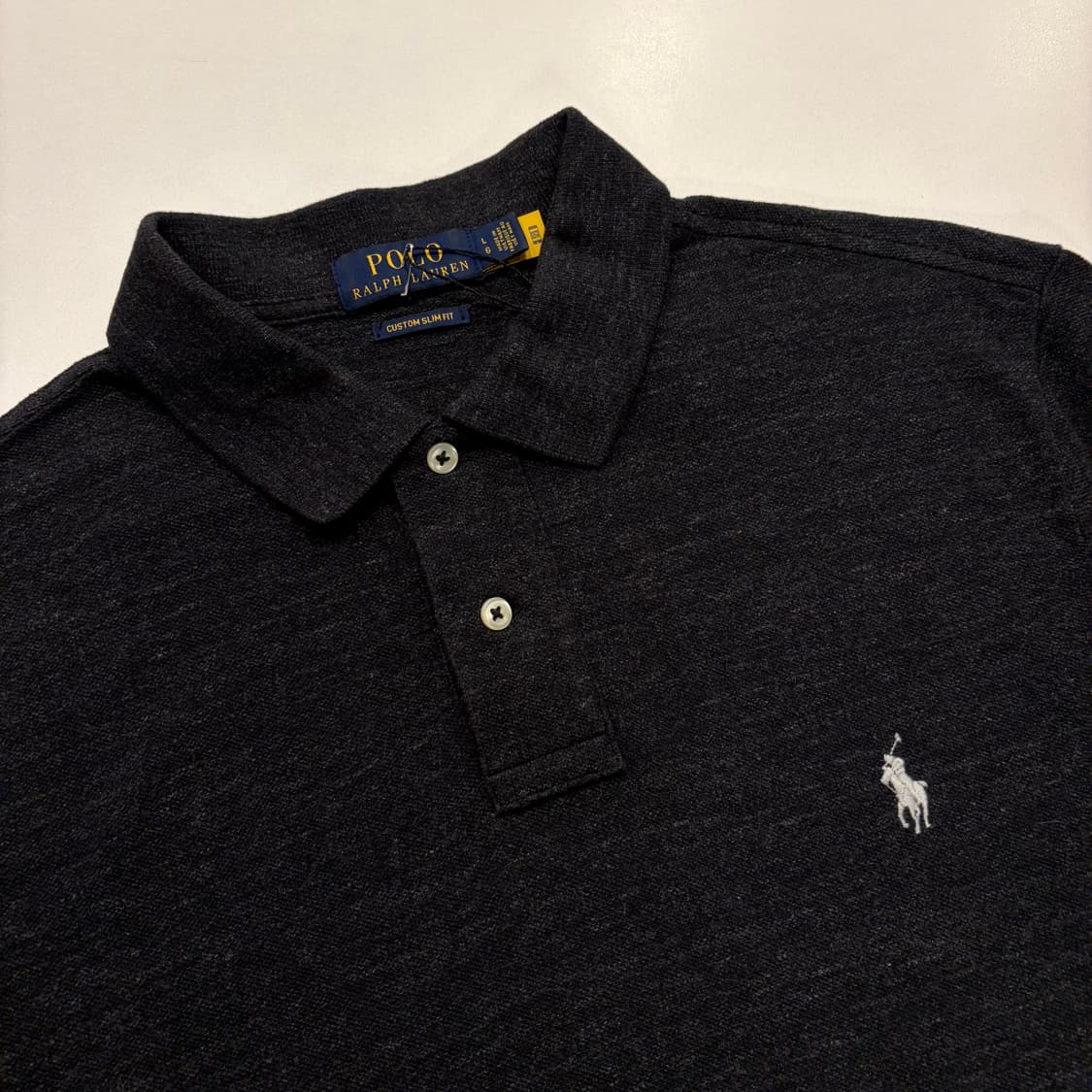 [L] 폴로 랄프로렌 신형 큐알 차콜 그레이 반팔 폴로티 C670 상품이미지3