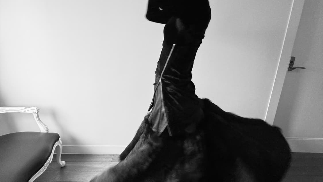 준야 와타나베 레더 퍼 미디 스커트 상품이미지4