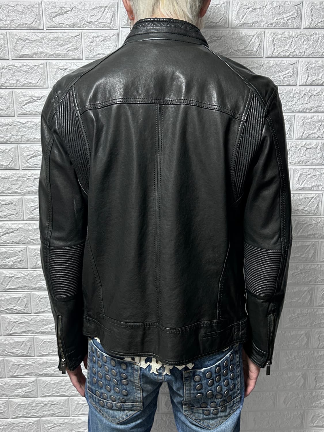 00‘s 하이넥 램스킨 자켓 상품이미지2