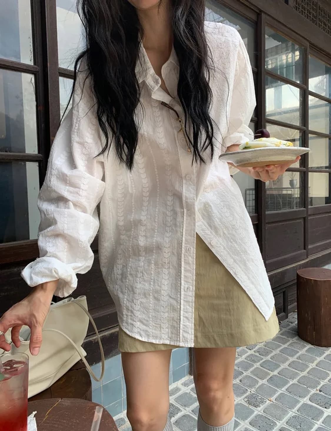 리넨느 화이트 셔츠 상품이미지1