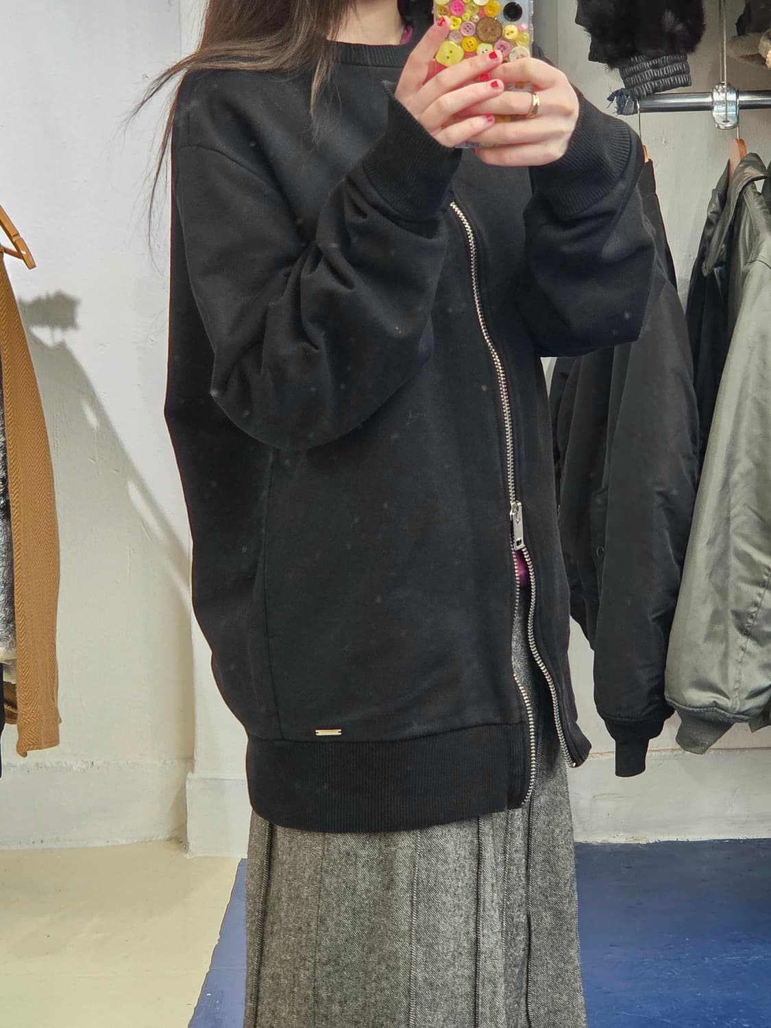 DIESEL 디젤 센터 지퍼 맨투맨 상품이미지3