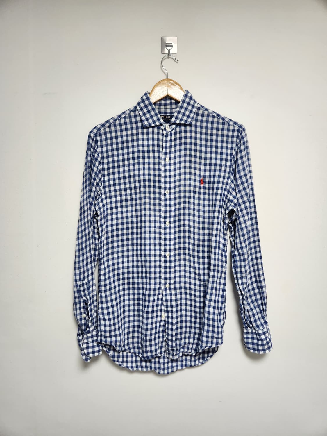 폴로Polo 체크 린넨 셔츠 S - S178 상품이미지1