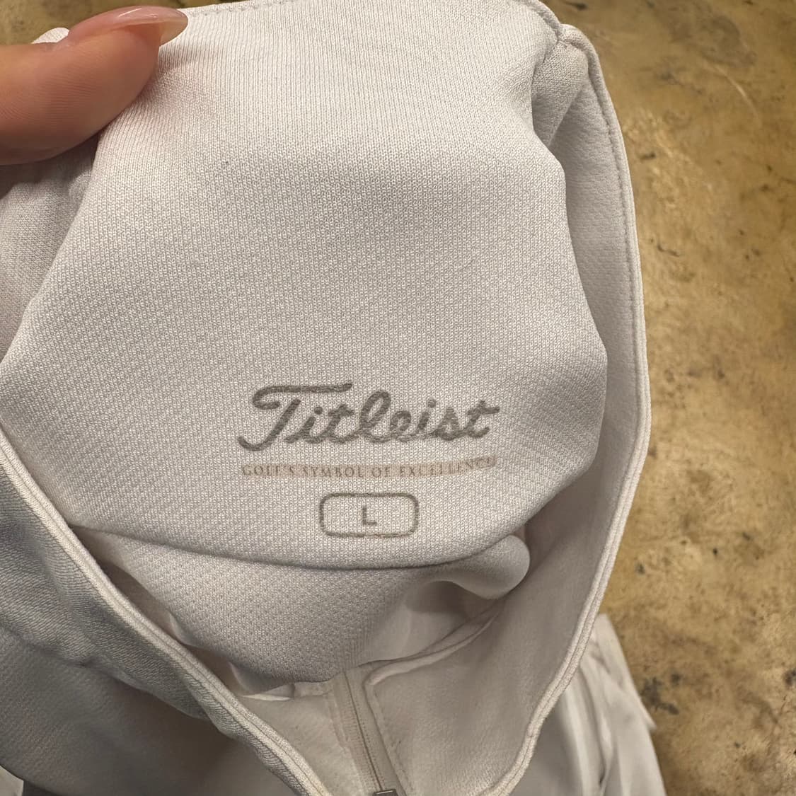 [정품/L] 타이틀리스트 화이트 골프 집업자켓 b10 상품이미지7