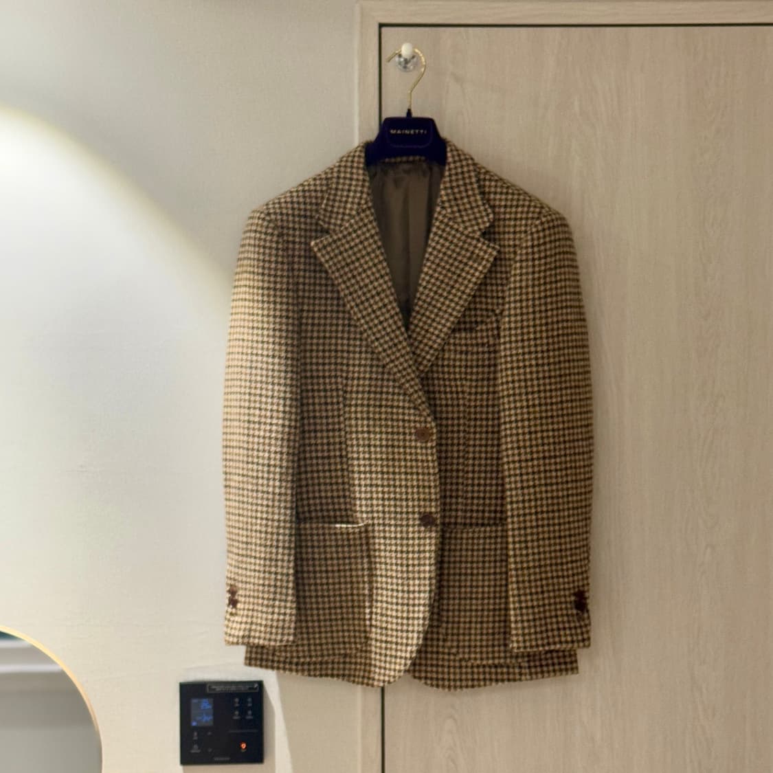 남자 울100% 하운드투스 자켓 상품이미지1