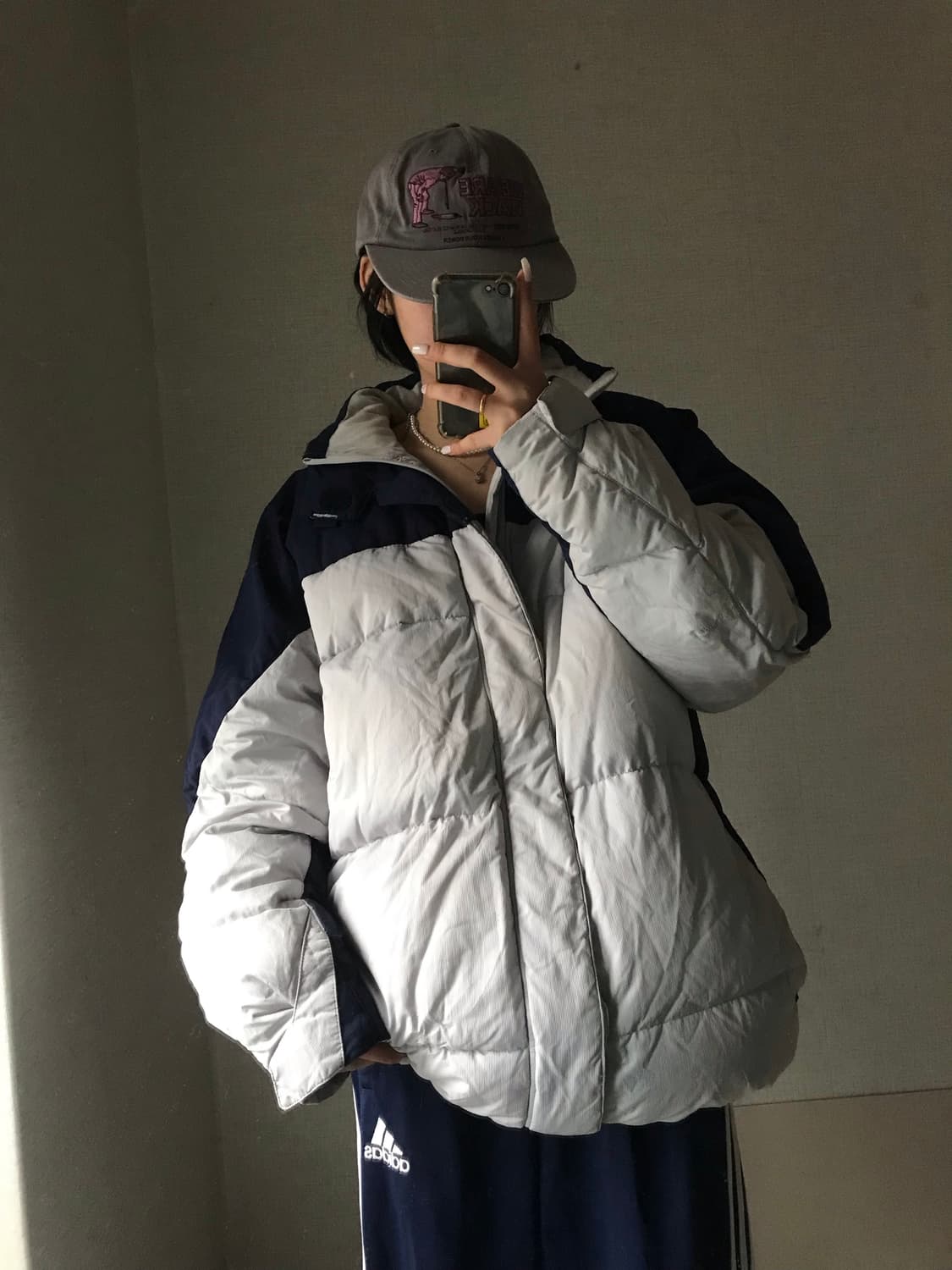 나이키 네이비 오버핏 패딩 상품이미지3