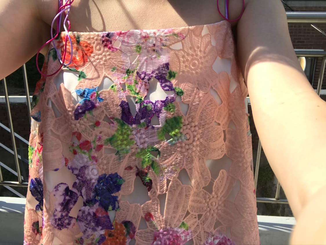 vintage flower pattern lace one-piece 상품이미지6