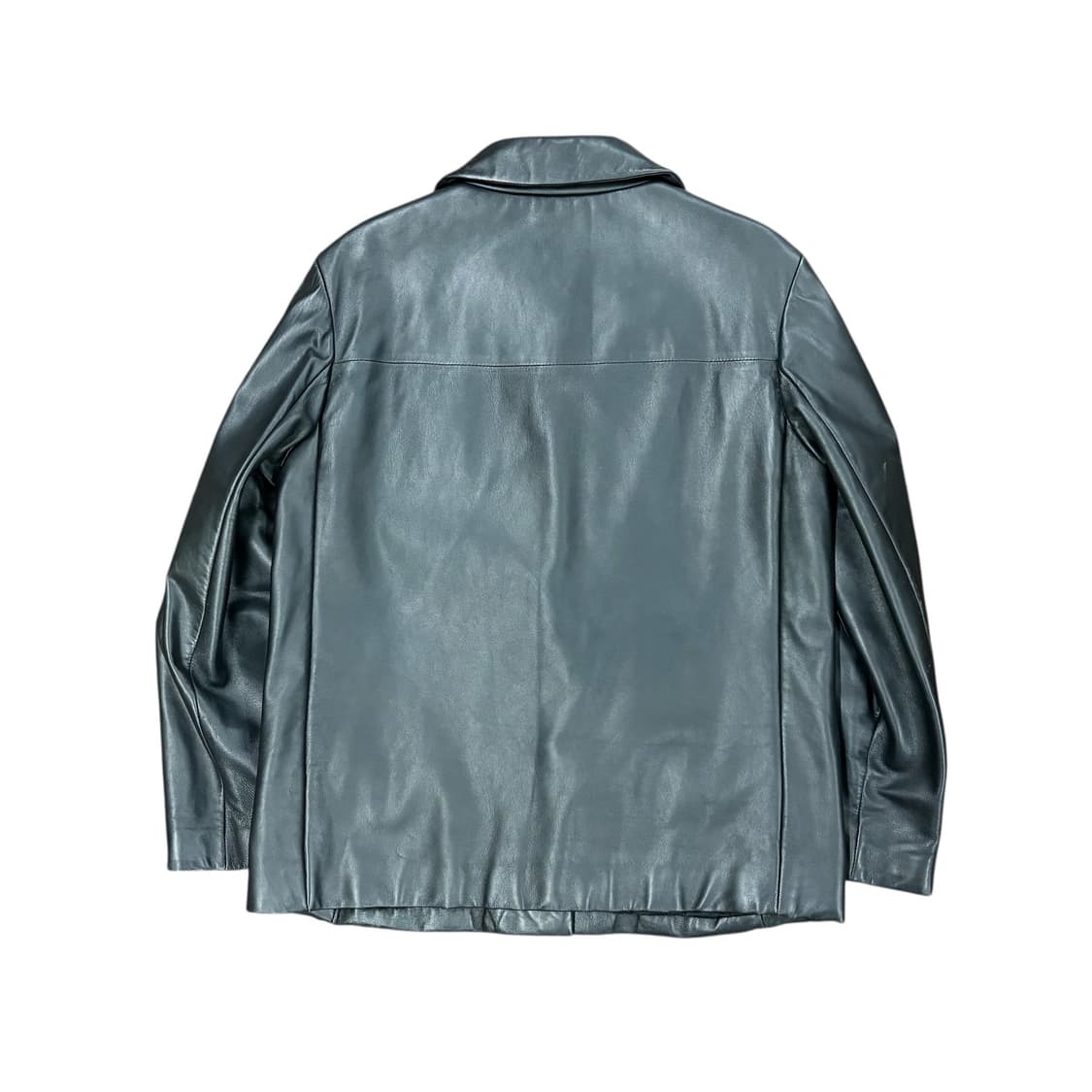 (M) 90s 캘빈클라인 혼방 레더 자켓 상품이미지3