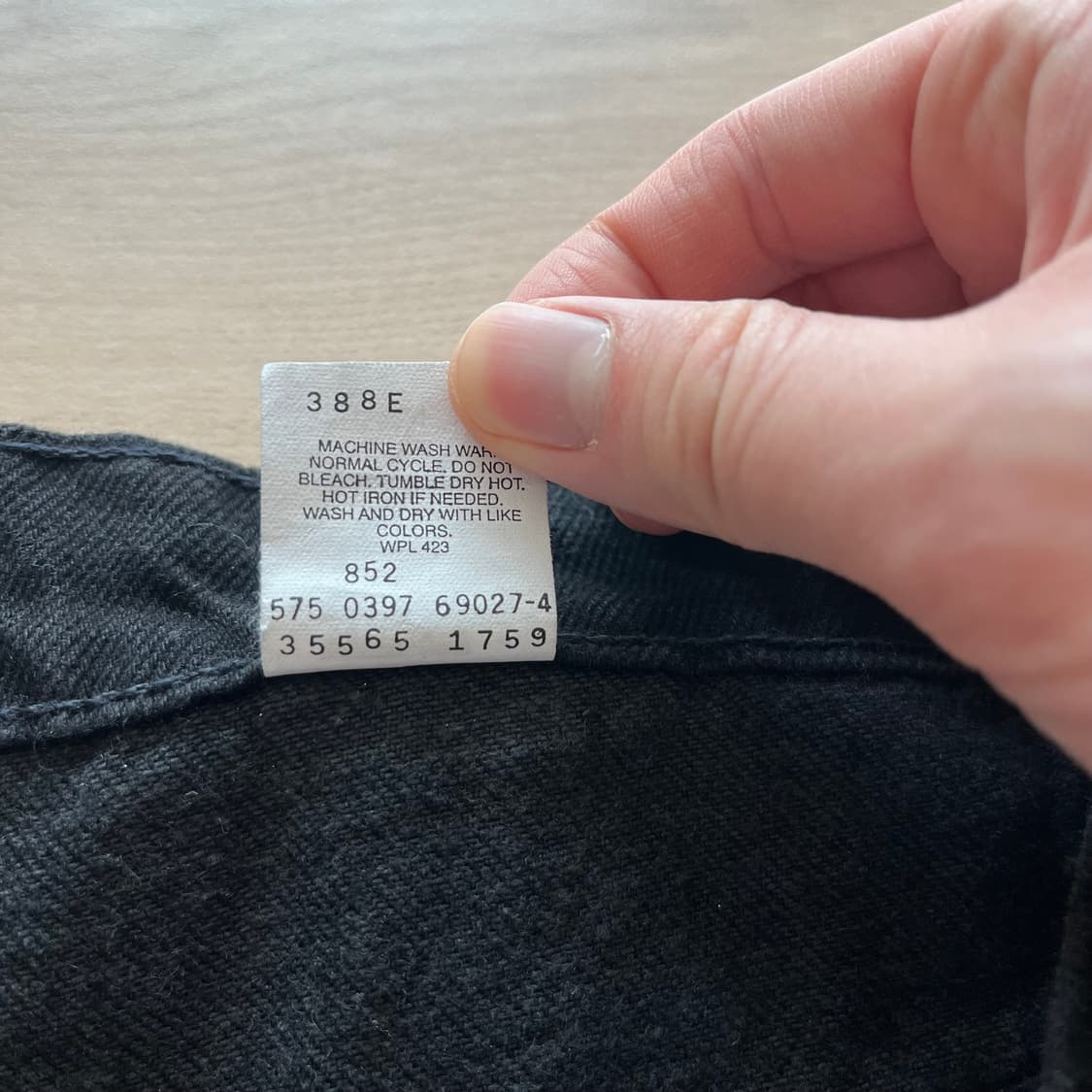 [32] 90s 빈티지 리바이스 565 쇼츠 블랙 데드스탁 상품이미지3