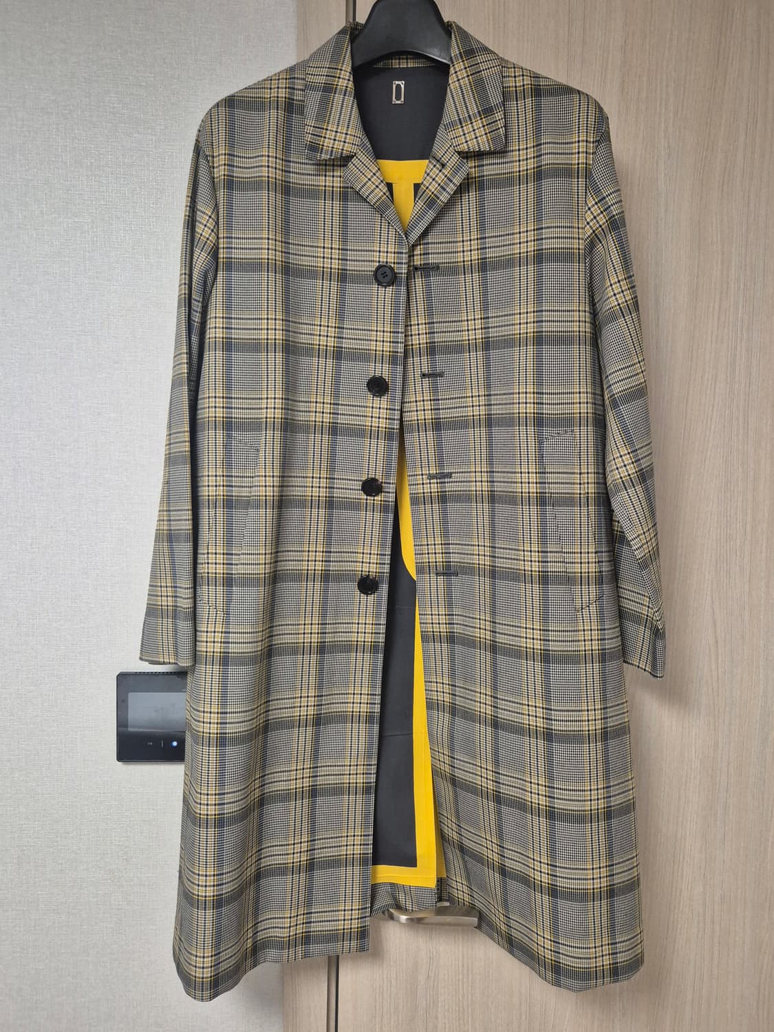 싱글 체커 심실링 코트 상품이미지1