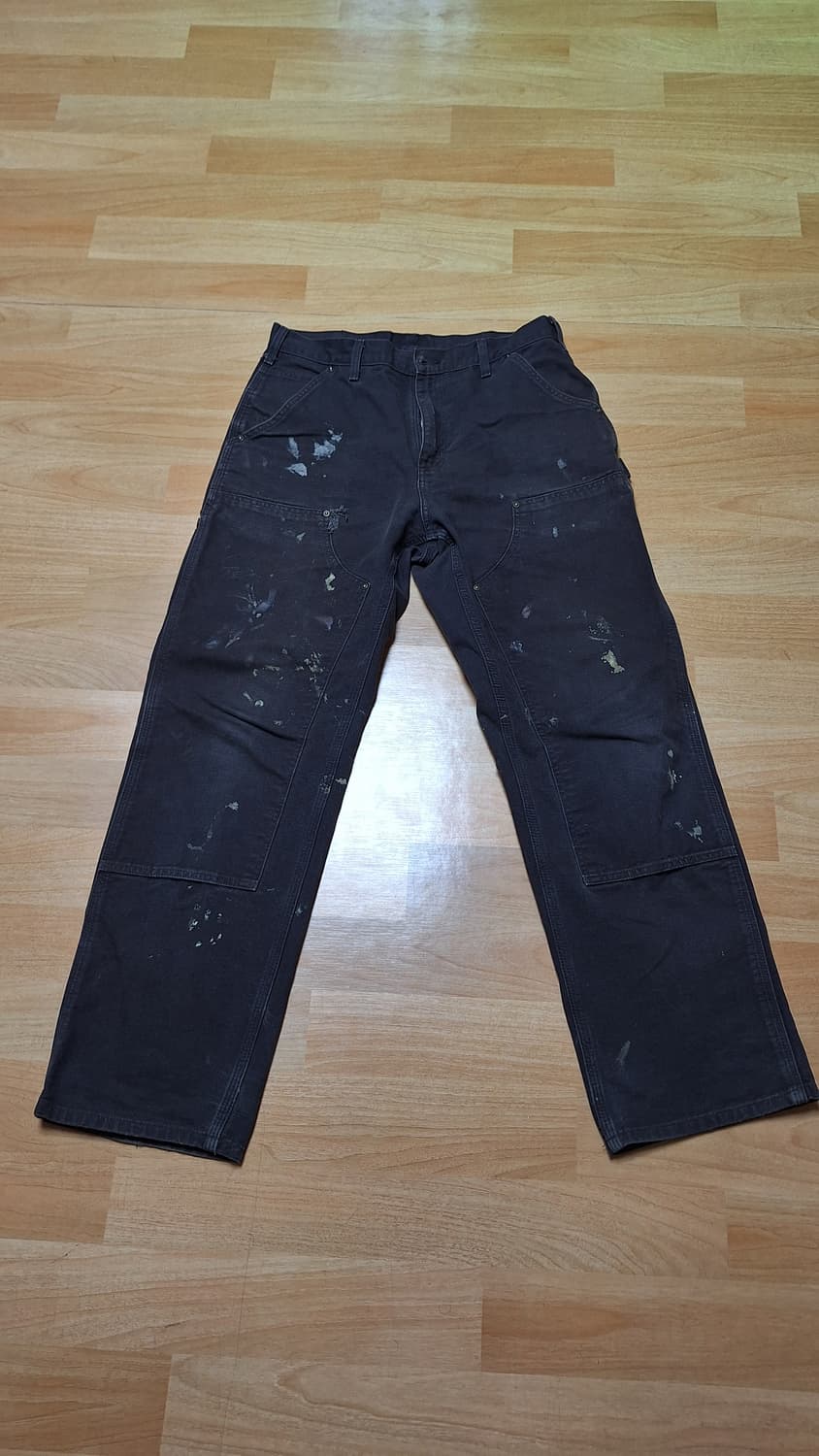 빈티지 칼하트 더블니 다크브라운 워크팬츠 상품이미지1