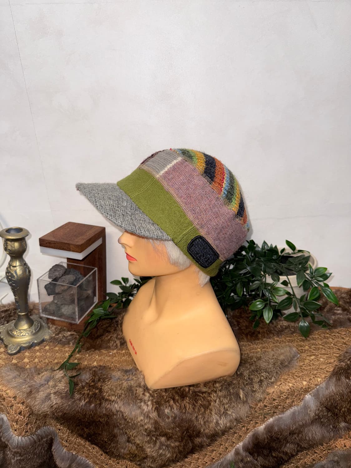 Mute color mix bohemian hippie knit cap 상품이미지1