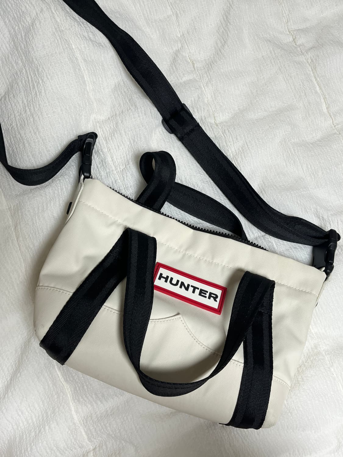 헌터 나일론 탑클립 미니 토트백_소프트샌드 상품이미지5
