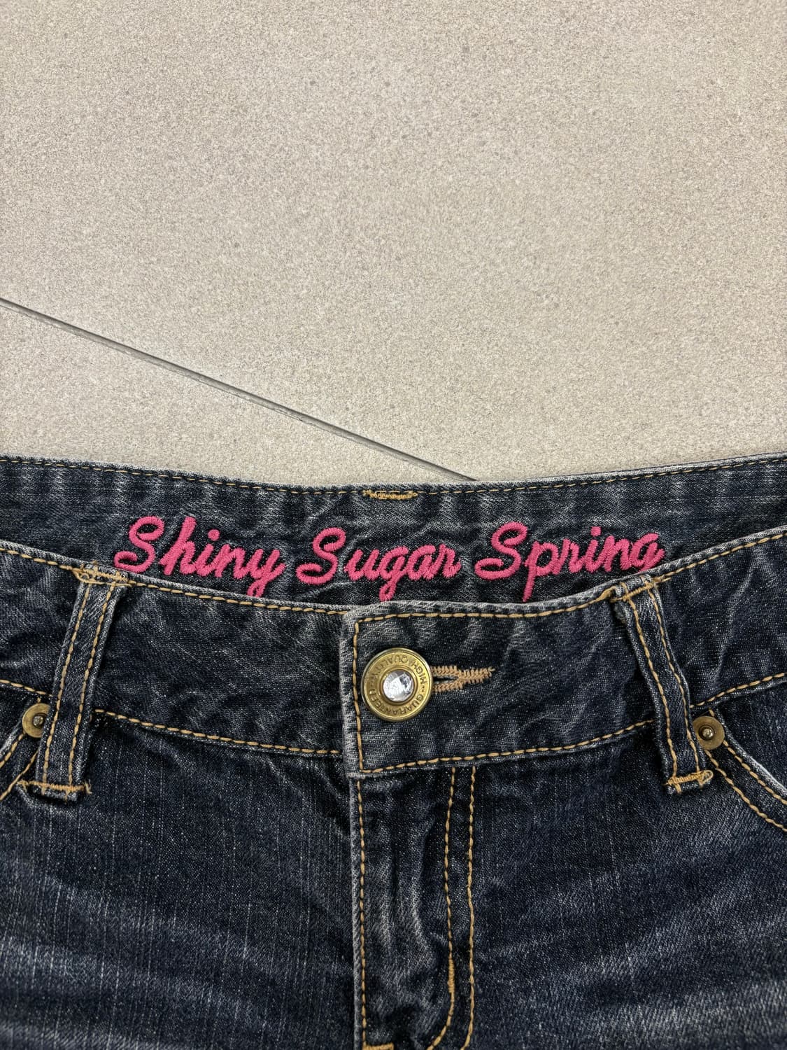 프릴 워싱 데님 숏츠 상품이미지2