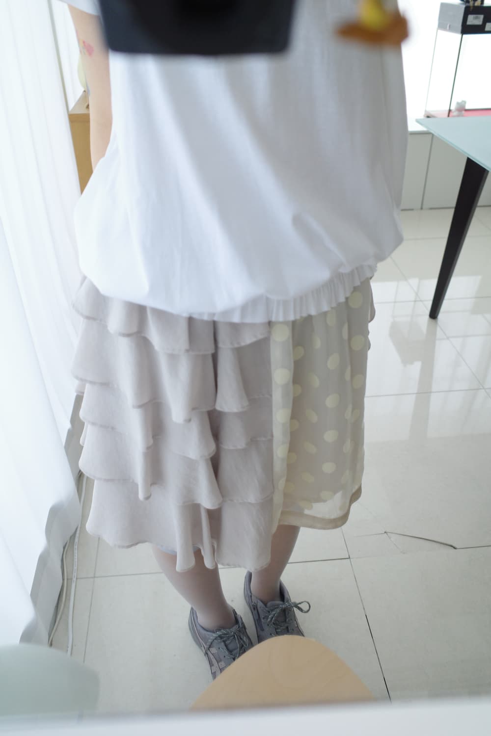 Dot tiered docking skirt 상품이미지2