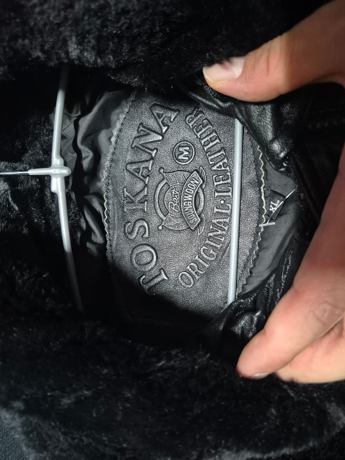 90's 토스카나 TOSKANA 양가죽 레더 무스탕 자켓 M 상품이미지4