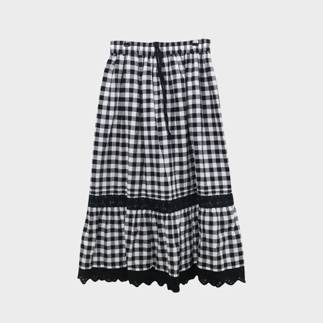 사만사모스2 깅엄체크 캉캉 롱스커트 60740 상품이미지1