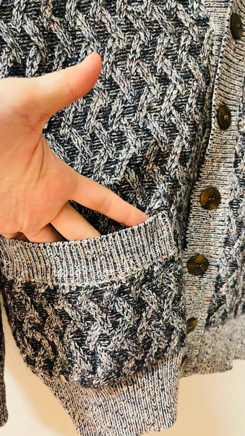 정품 미쏘니 라나 메리노 울 멀티 컬러 패턴 남성 니트 명품 가디건 M  상품이미지5