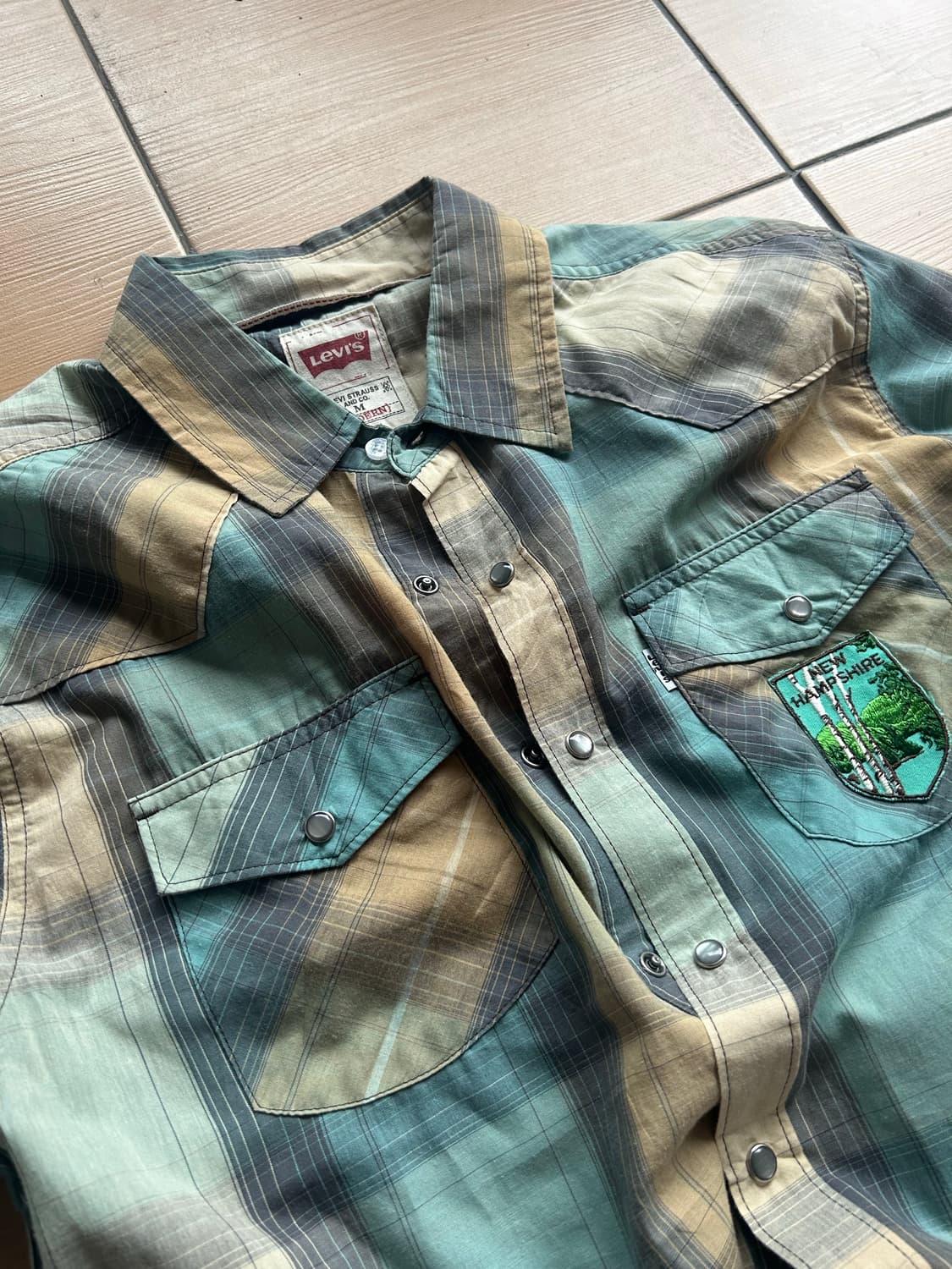 빈티지 리바이스체크웨스턴셔츠 상품이미지3