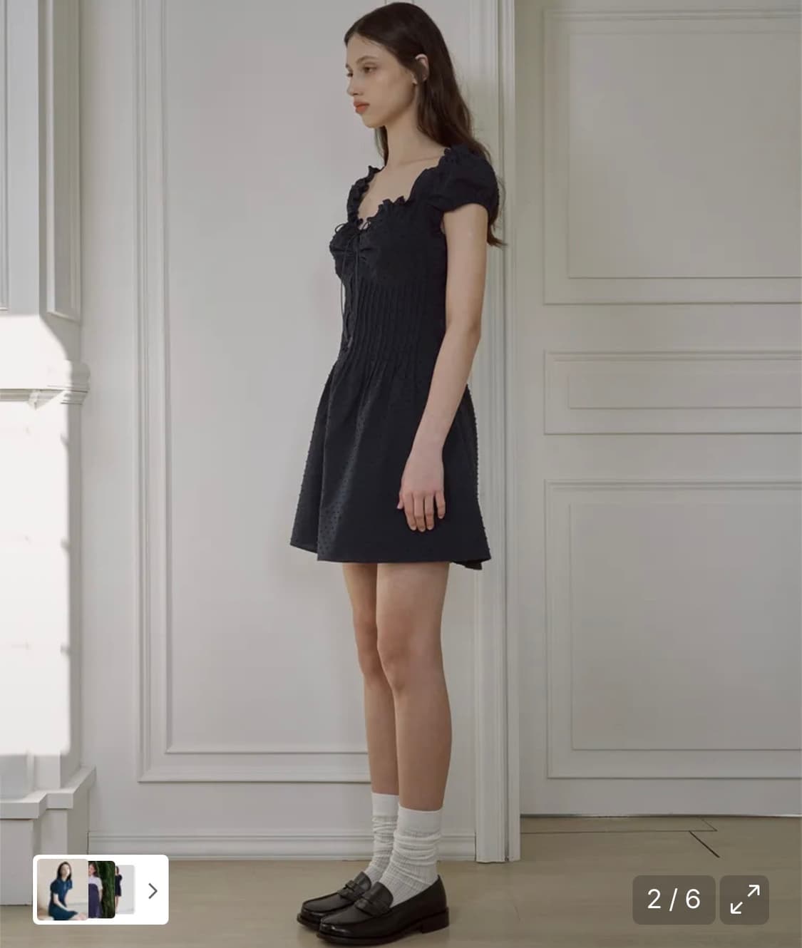 라츠유 Fiona Dress 블랙 상품이미지3
