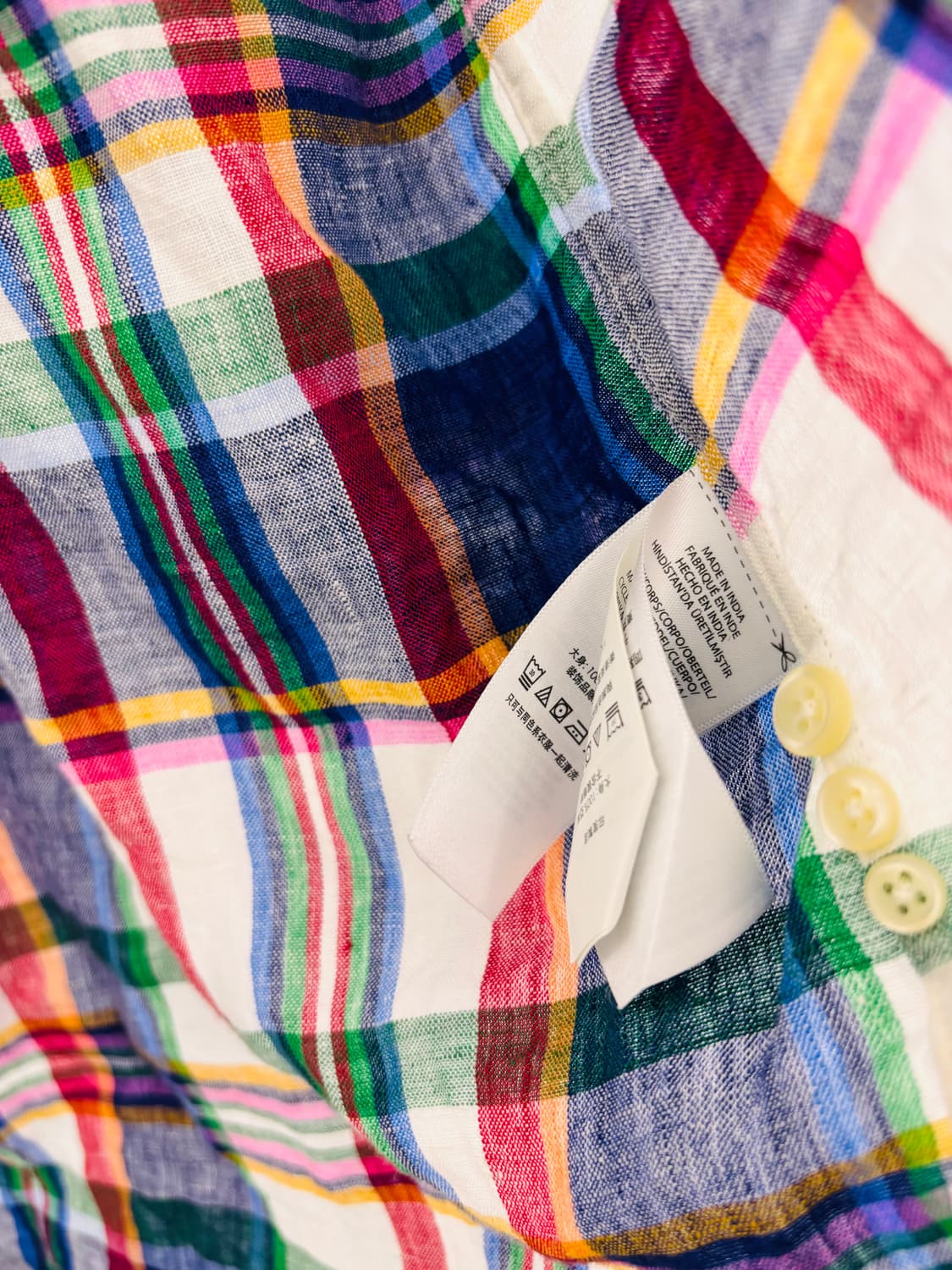 폴로 랄프로렌(Polo Ralph Lauren) 멀티 컬러 린넨 셔츠 상품이미지5