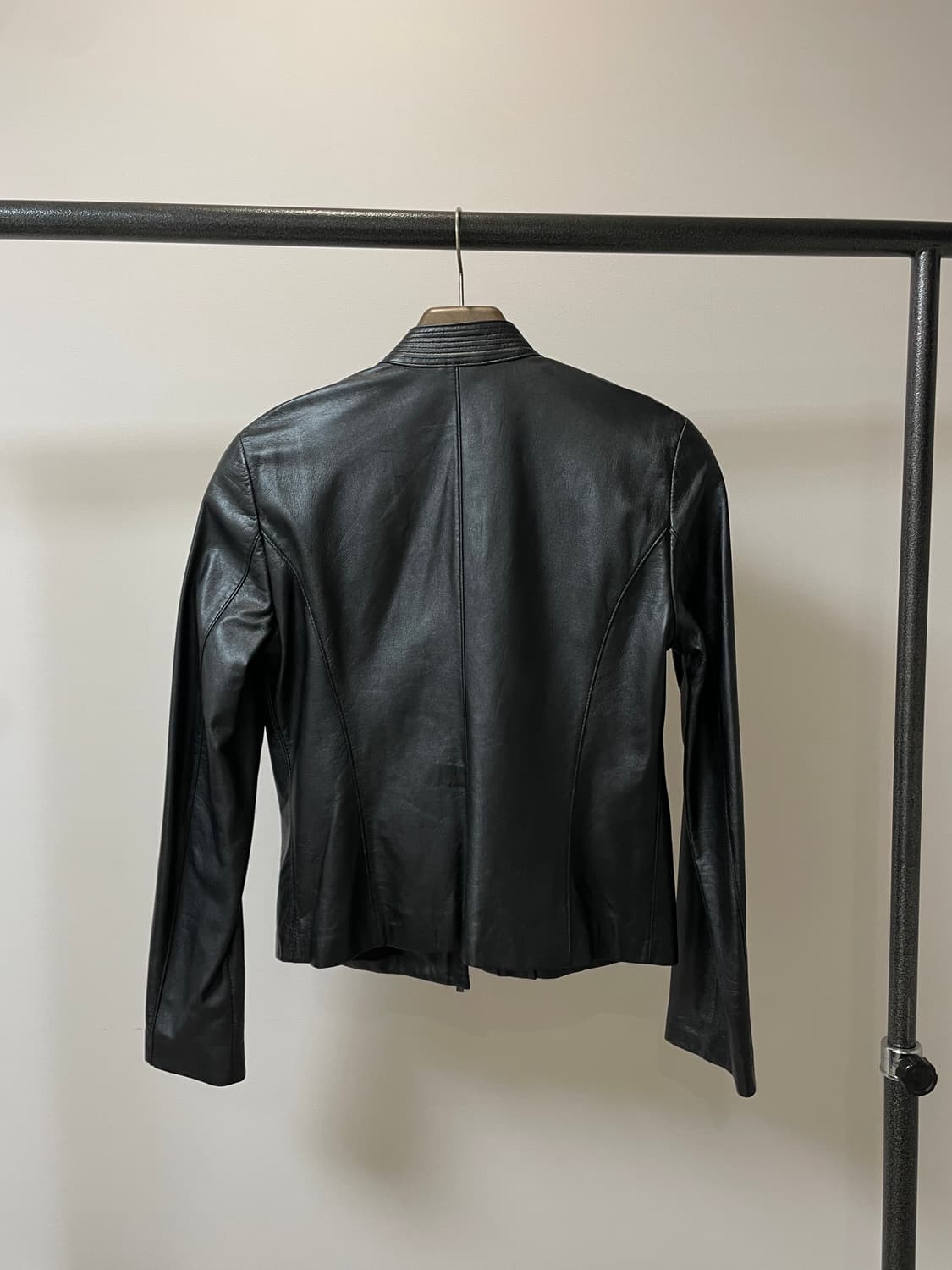 (S) ax 아르마니 익스체인지 미니멀 가죽 자켓 상품이미지3