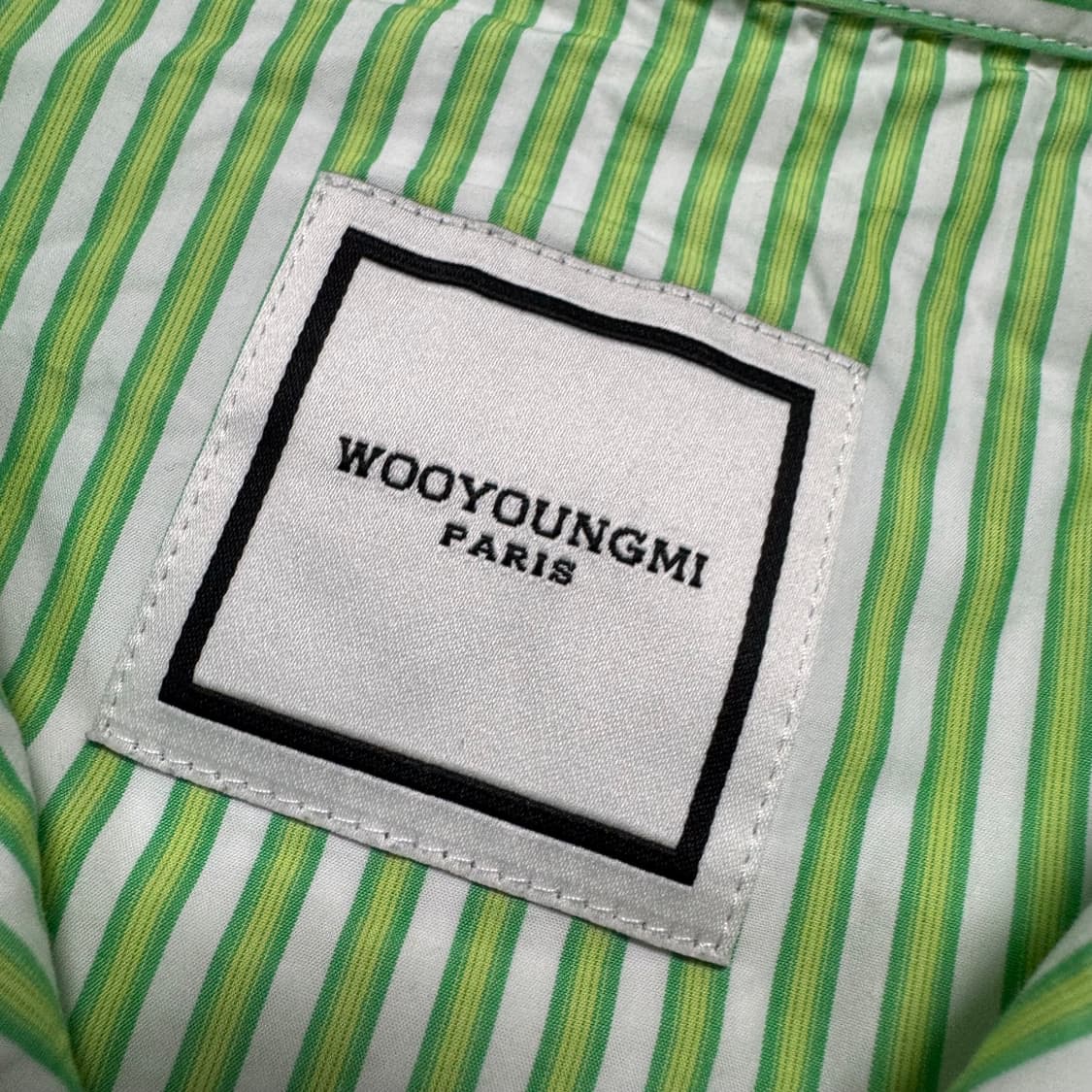 Name : 우영미 스펠아웃로고 후면 은장 스트라이프 반팔 셔츠 :) 상품이미지8
