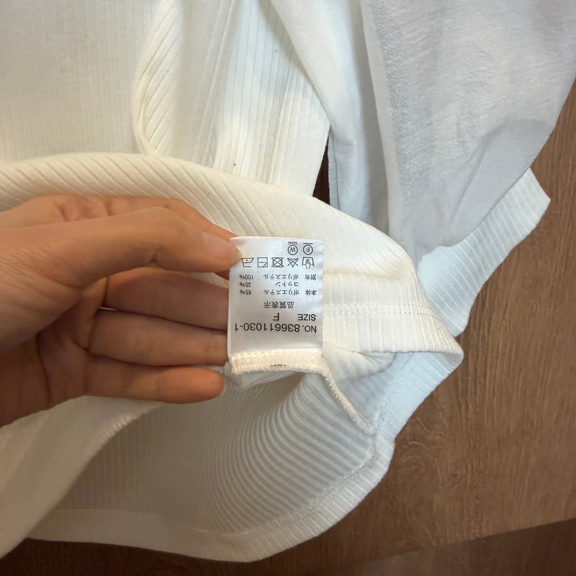 빈티지 스퀘어넥 니트 블라우스 시스루 퍼프 소매 배색 타이 스트랩 화이트 상품이미지5