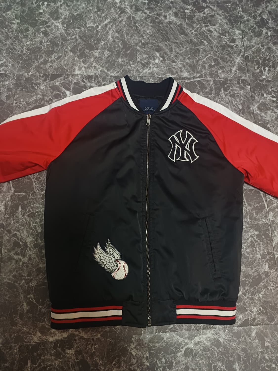 MLB 뉴욕양키스 배색 스타디움 자켓 (11세용) 상품이미지2