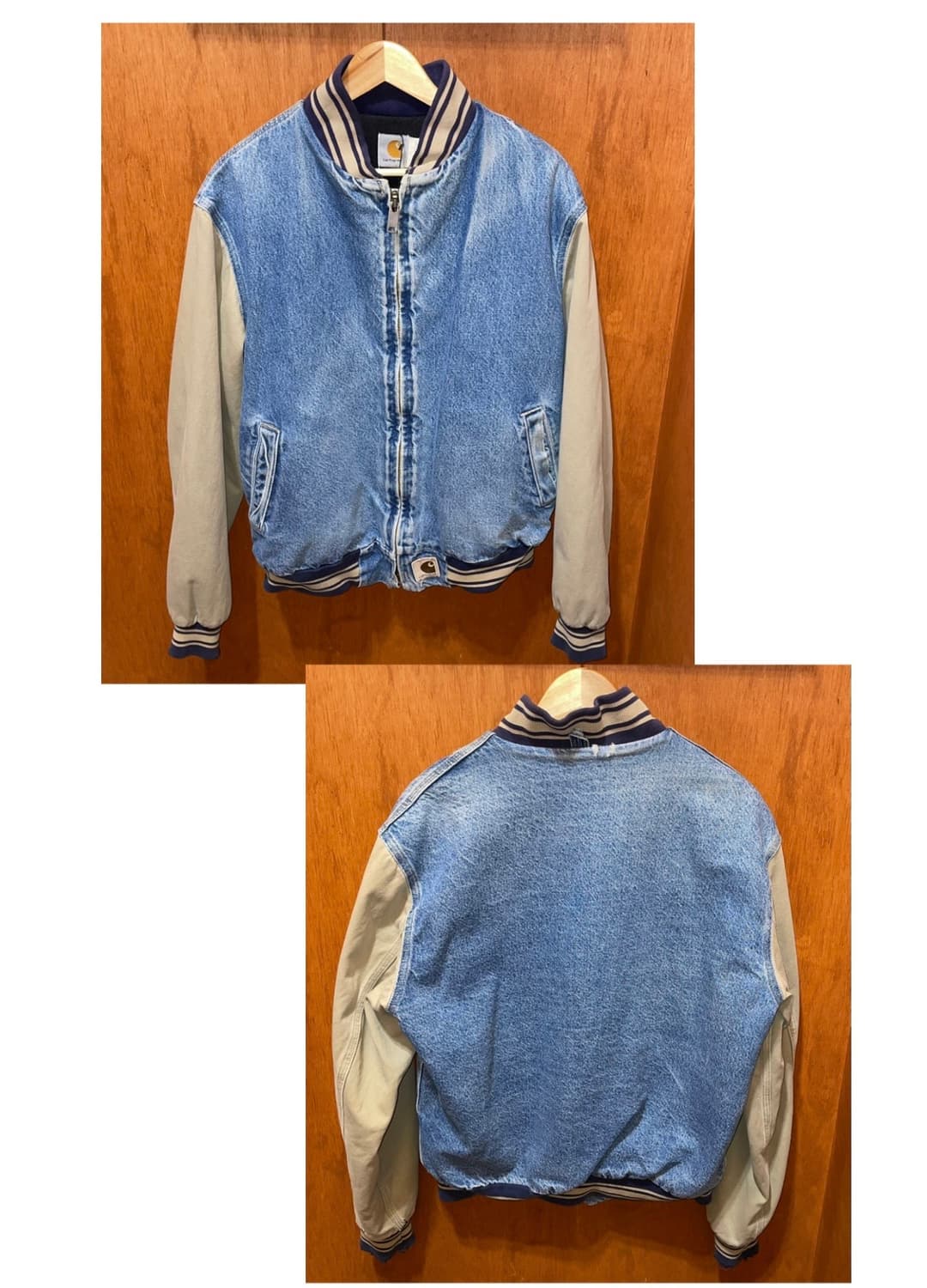 (M) Carhartt 칼하트 데님 바시티 자켓 상품이미지3