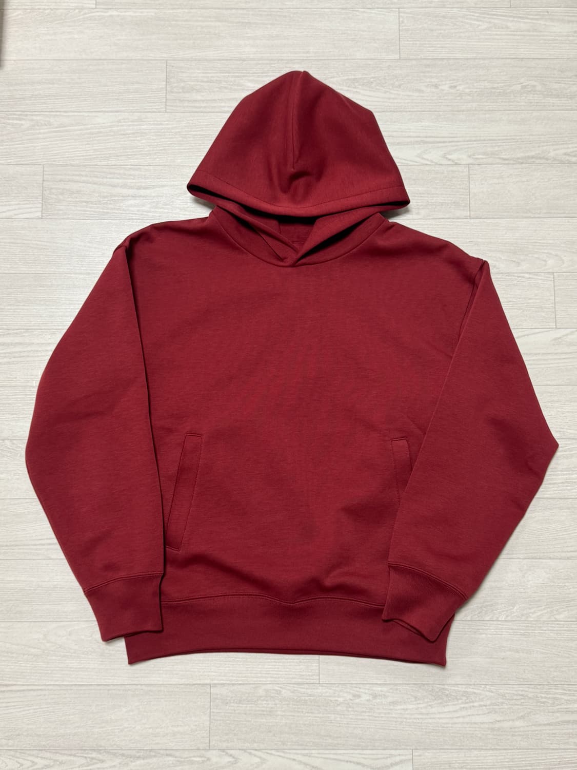 유니클로C 스웨트 오버사이즈 풀파카 레드 S 상품이미지1